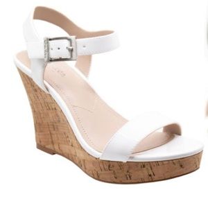 Lindy Platform Wedge Sandals NWT White 8.5
